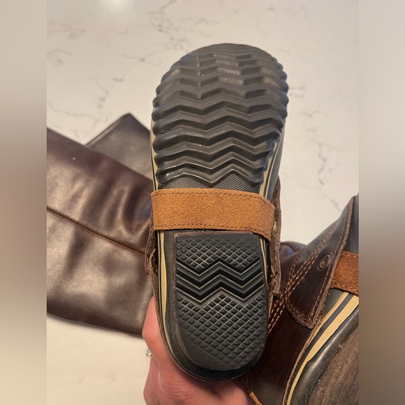 Sorel Slimpack Tall Boots nutmeg brown leather upper equestrian size 6 US - Picture 6 of 10